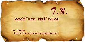 Tomásch Mónika névjegykártya